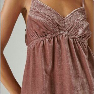 Lucky Brand Embroidered Velvet Cami